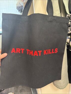 Gallery Dept Black Tote with Red Lettering